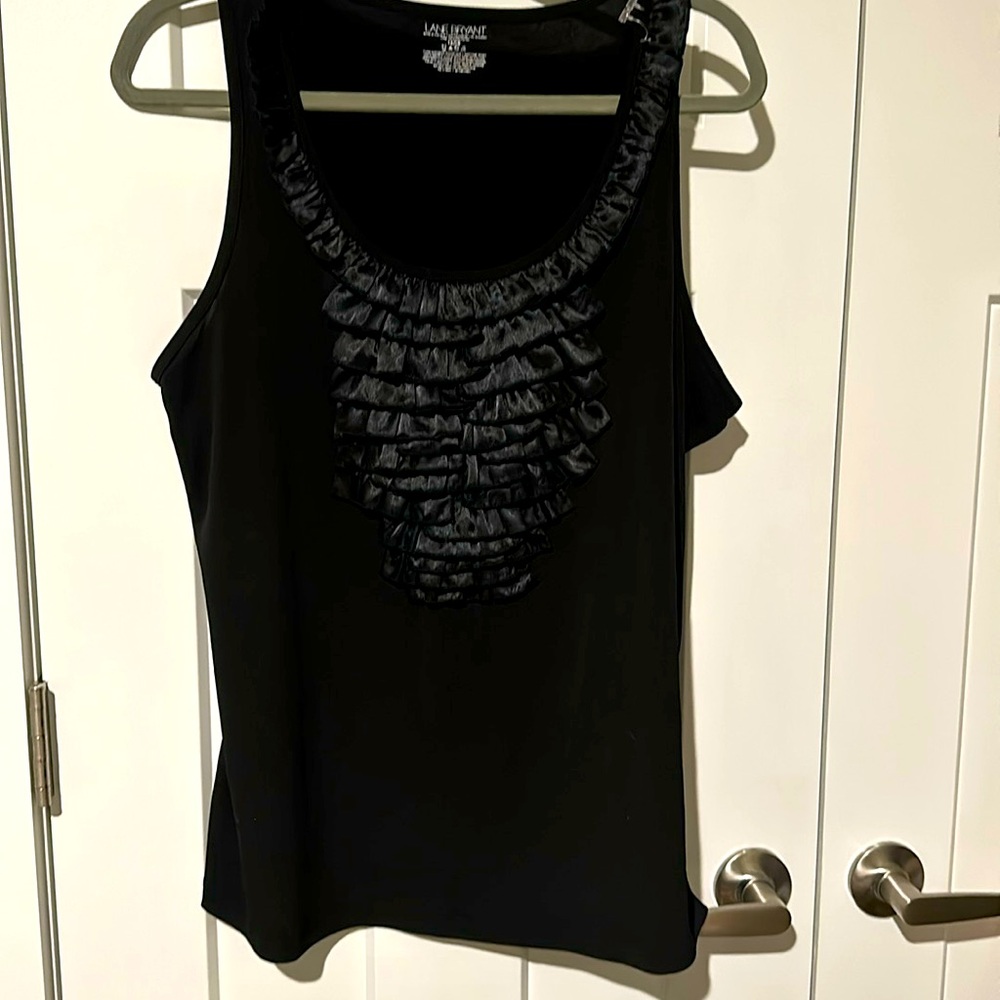 Women’s Black Ruffled Tank Sz 14/16